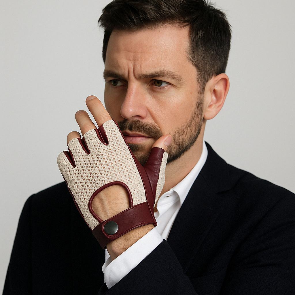 Outlaw - Fingerless Leather Driving Gloves