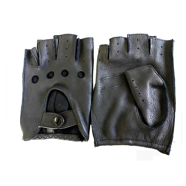 Men's Sheepskin Leather Driving Gloves - Maverick - black 2